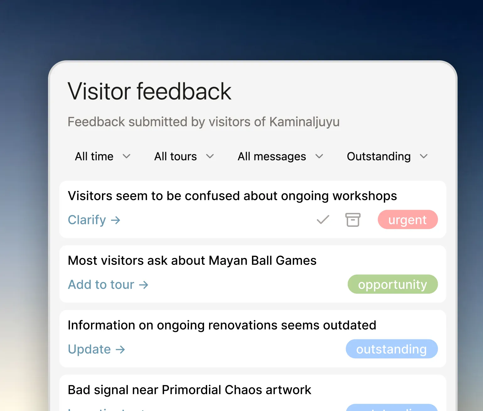 Get feedback through Studio